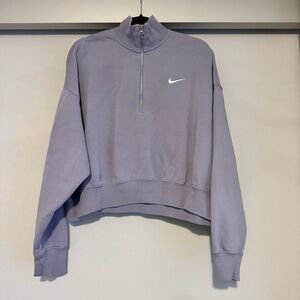 Purple quarter zip